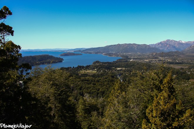 Vista de Bariloche no lado oeste do Mirante